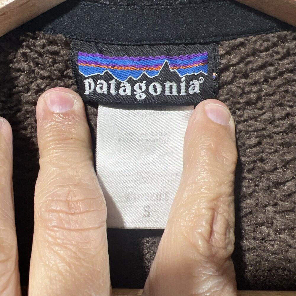 Patagonia Jacket Womens Small Brown Black Fleece Polartec Zip Performance Coat - Picture 4 of 11